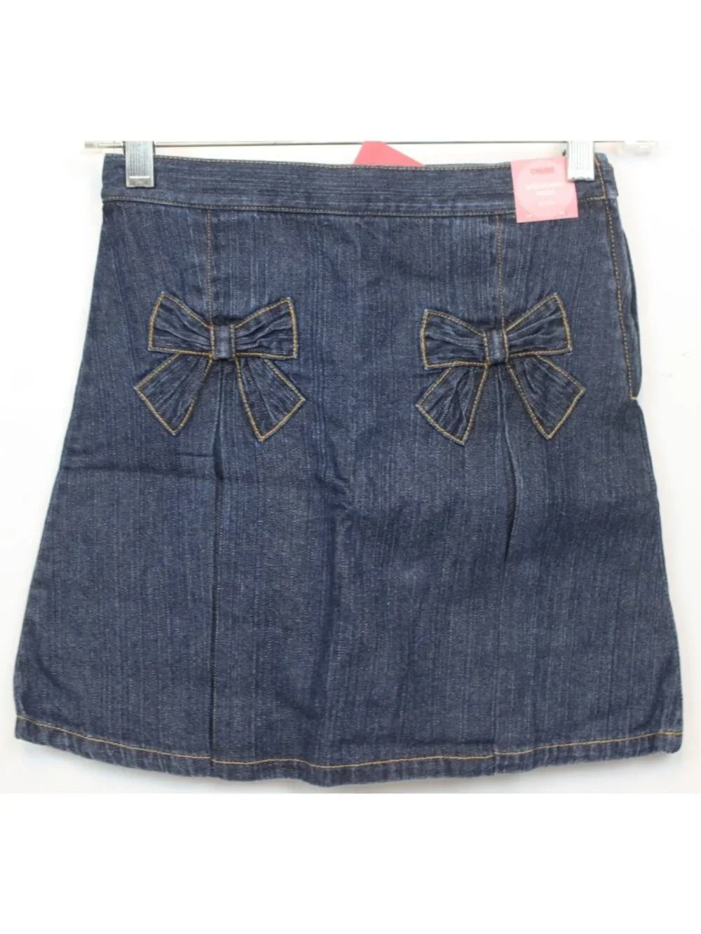 2006 Gymboree Summer Safari Denim Skorts Pleated Bows sz 12 Slim School Preppy
